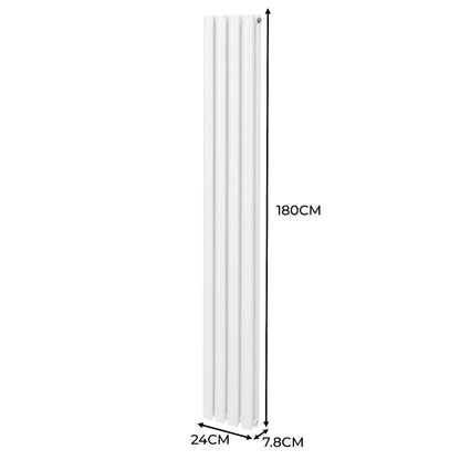 Oval Column Radiator 1800mm x 240mm White