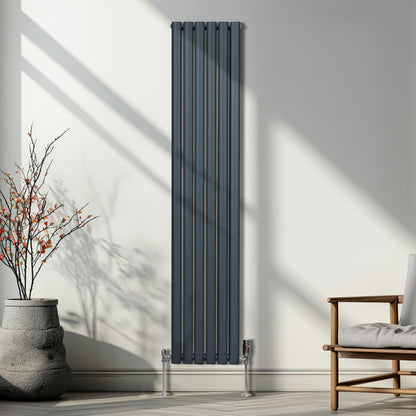 Oval Column Radiator 1800mm x 360mm Anthracite Grey