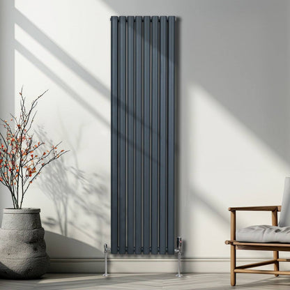 Oval Column Radiator 1800mm x 480mm Anthracite Grey