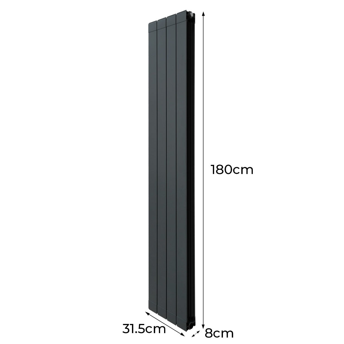 Aluminium Radiator 1800mm x 315mm Anthracite Grey