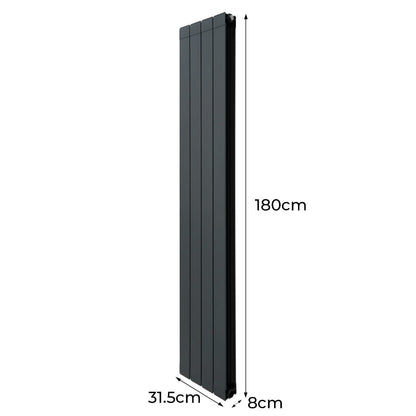 Aluminium Radiator 1800mm x 315mm Anthracite Grey