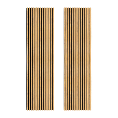 Acoustic Slat Wall Panels x 2 - Oak