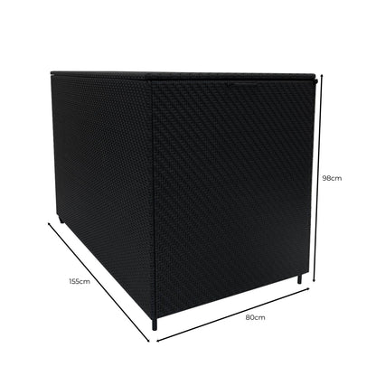 Rattan Cushion Storage Box 996L - Black