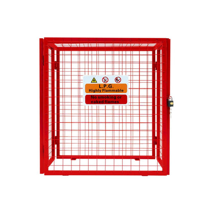Red Gas Bottle Collapsible Mesh Cage - 90cm x 80cm x 43cm