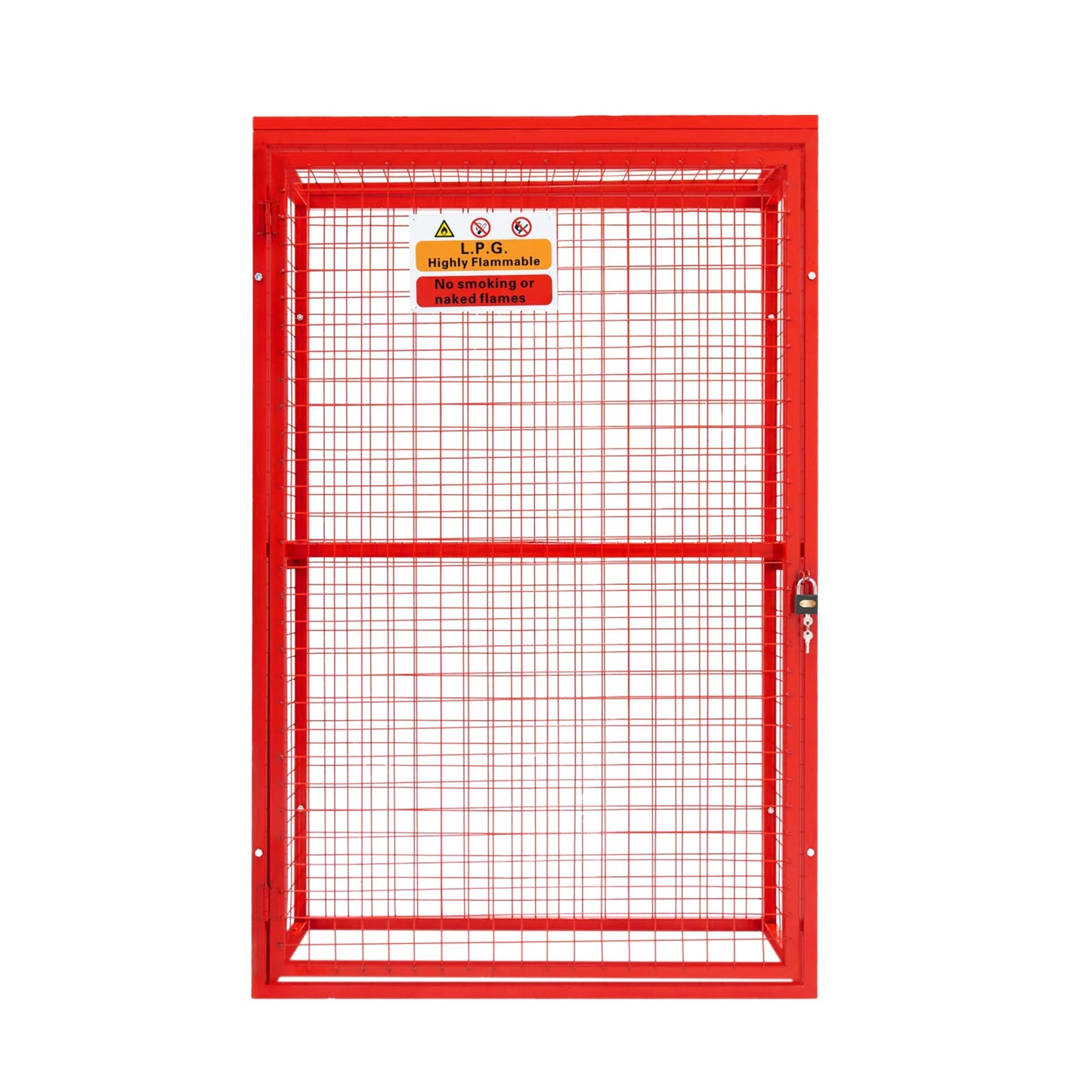 Red Gas Bottle Collapsible Mesh Cage 181cm x 116cm x 57cm