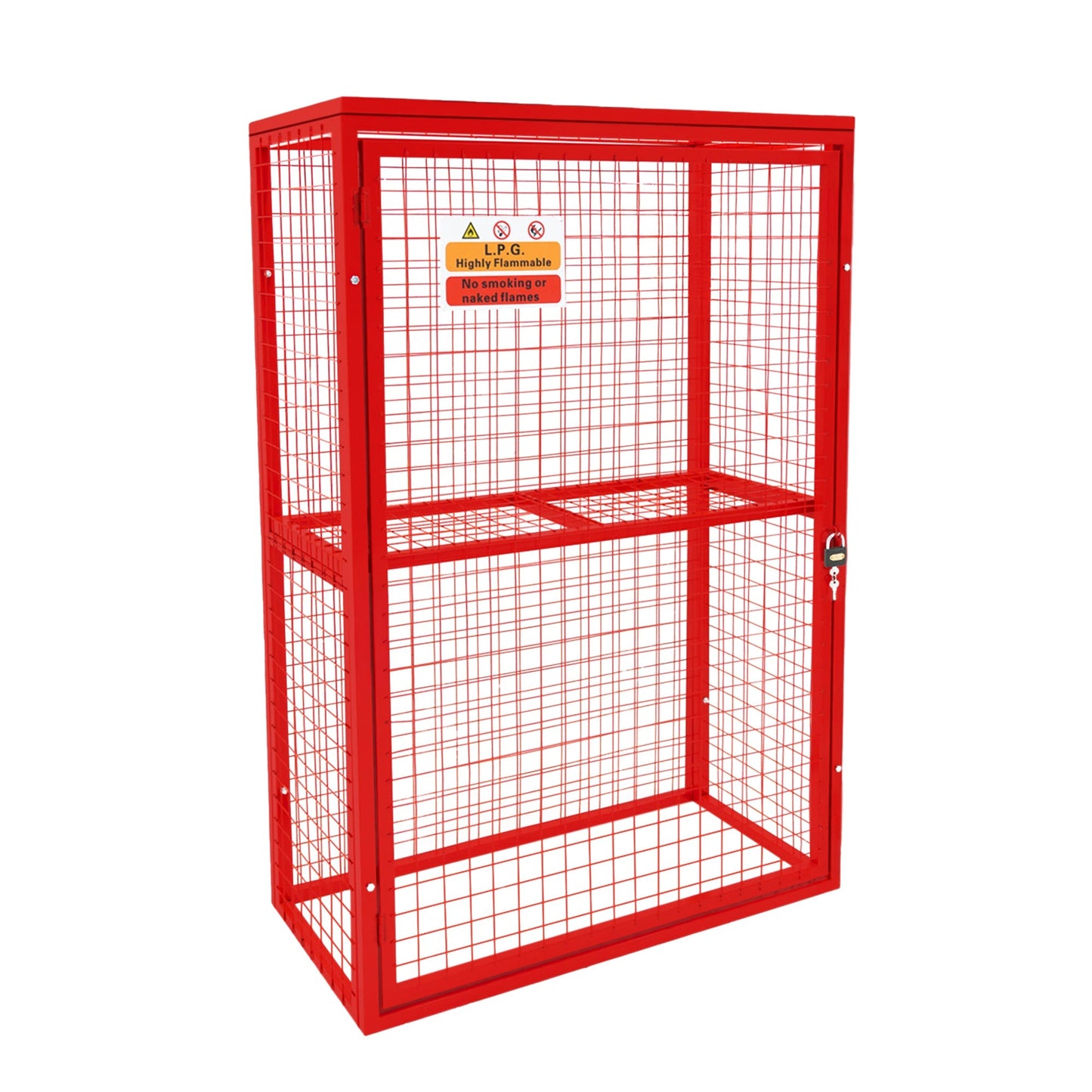Red Gas Bottle Collapsible Mesh Cage 181cm x 116cm x 57cm