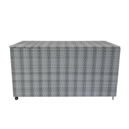 Rattan Modular 7 Piece Furniture Set & 700L Storage Box - Grey