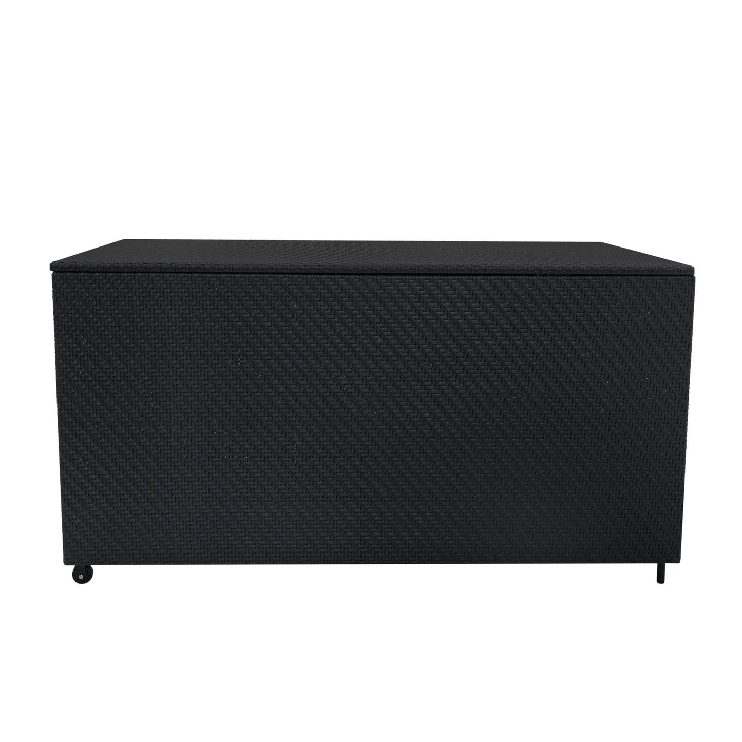 Rattan Modular 6 Piece Furniture Set & 700L Storage Box Black