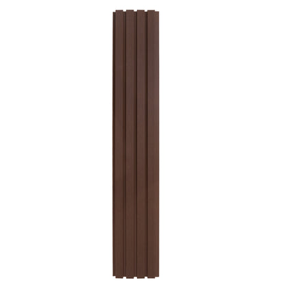WPC Slatted Wall Cladding x 4 Panels Brown