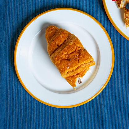 20cm White Enamel Side Plates - Pack of Six