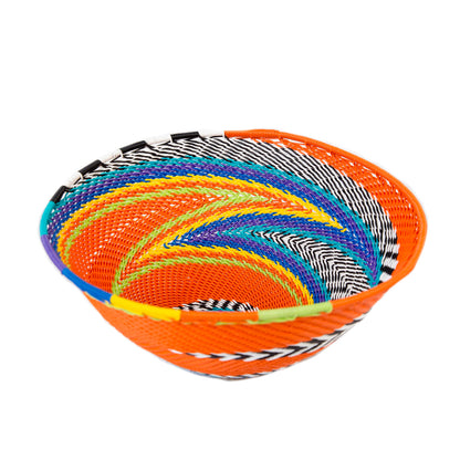 Zulu Telephone Wire Bowl Orange TR19 16cm