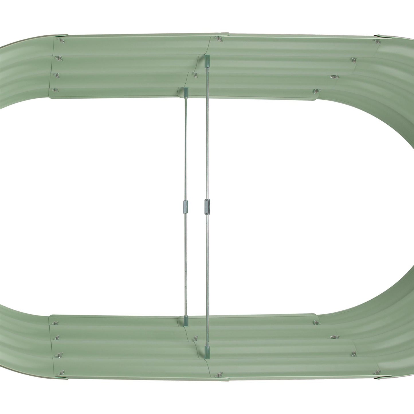 180cm x 90cm Rounded Galvanised Steel Raised Garden Bed