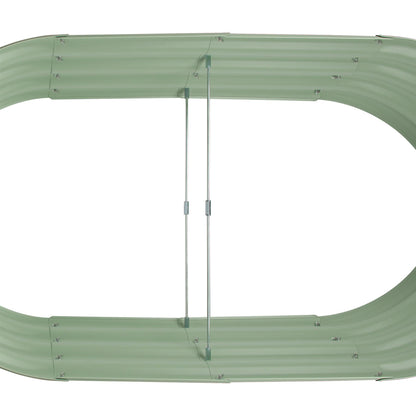 180cm x 90cm Rounded Galvanised Steel Raised Garden Bed