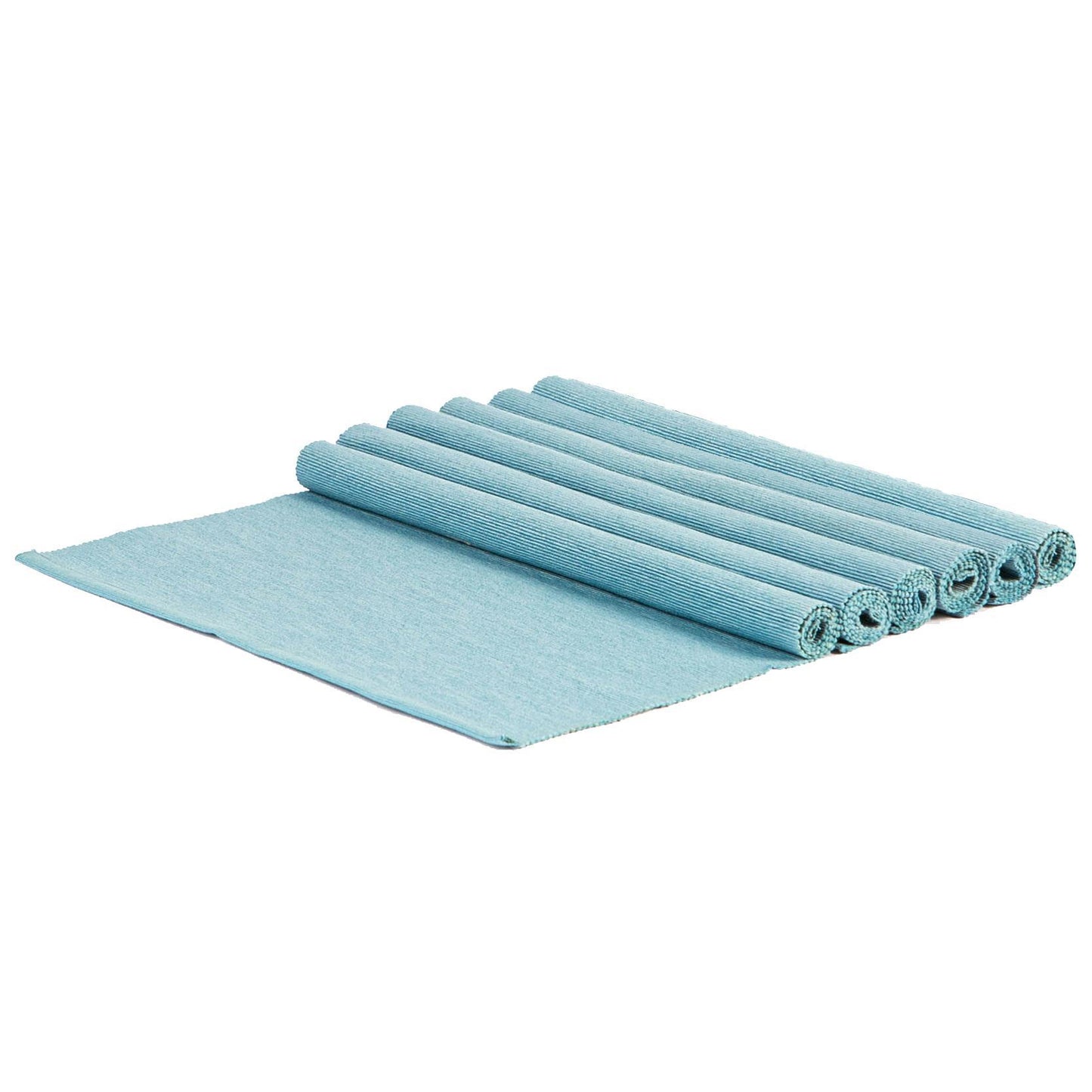 45cm x 34.5cm Ribbed Cotton Placemats - Pack of Six