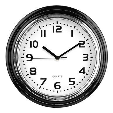 Siffer Chrome Finish Plastic Wall Clock