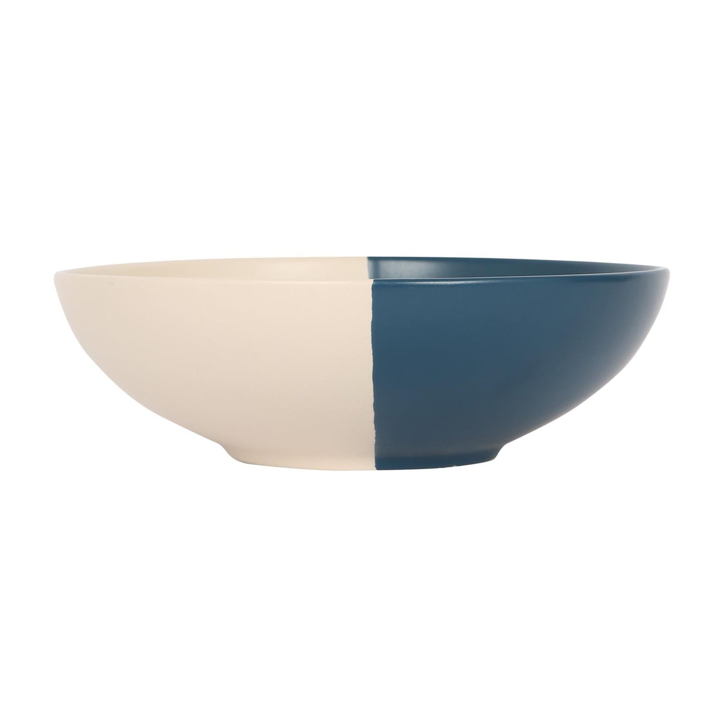 Colour Block Stoneware Pasta Bowl - 20.5cm