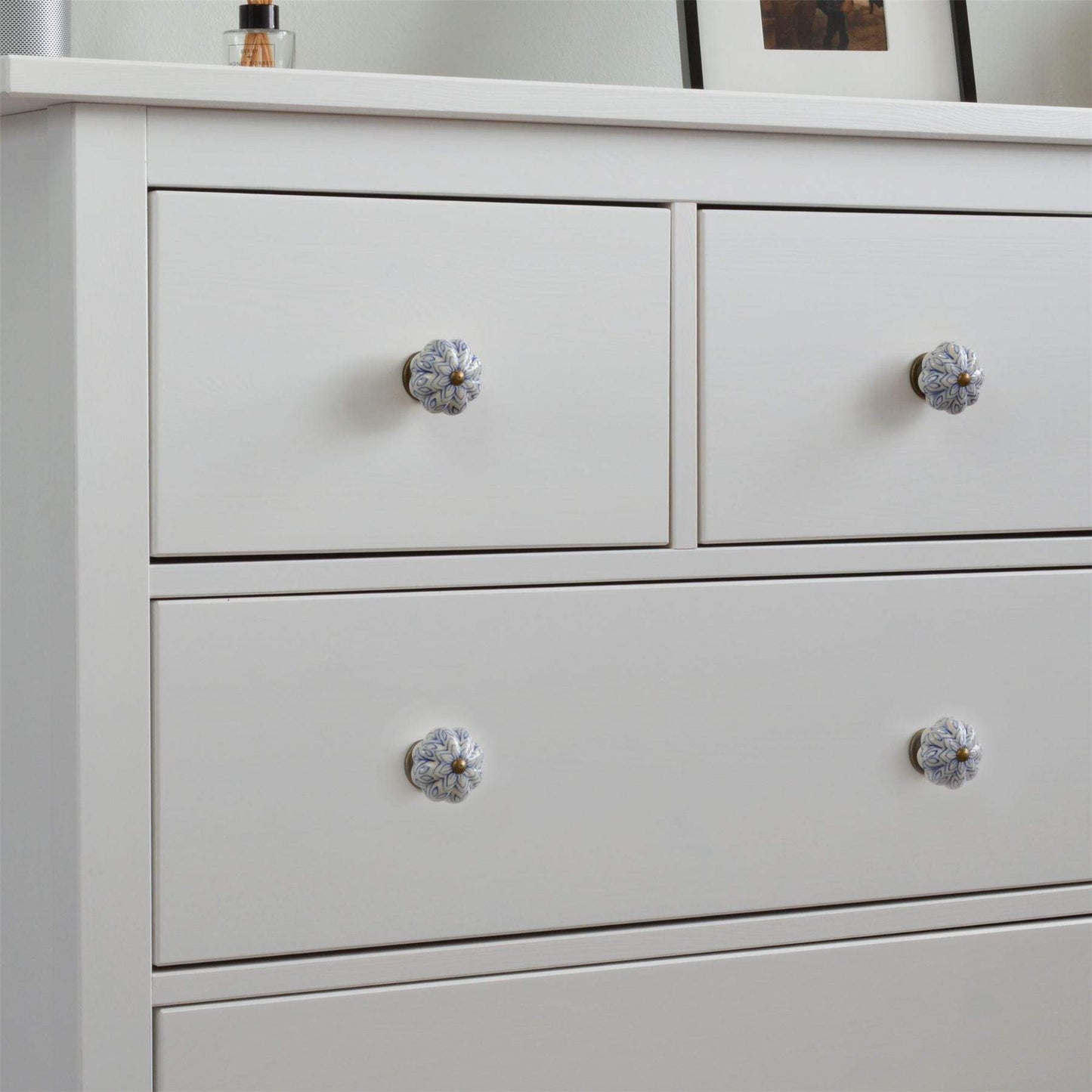 Vintage Floral Ceramic Cabinet Knob