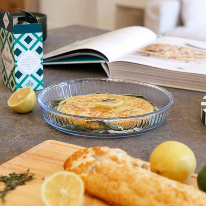 Optical Round Glass Oven Dish - 26cm x 26cm