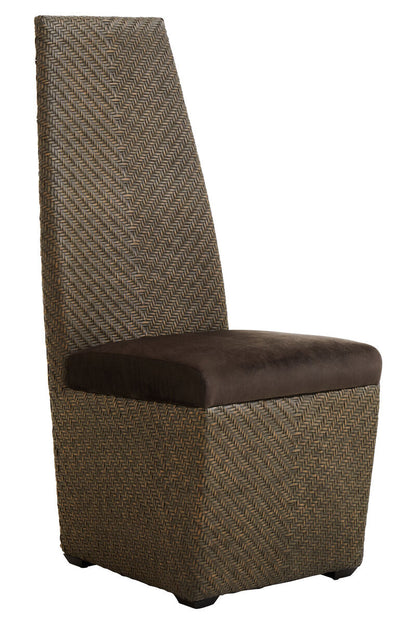 Taupe Large Velvet Dining Chair