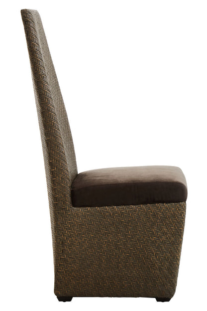 Taupe Large Velvet Dining Chair