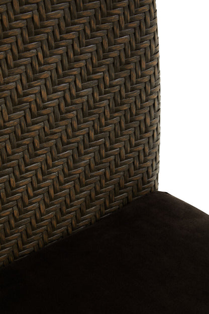 Taupe Large Velvet Dining Chair