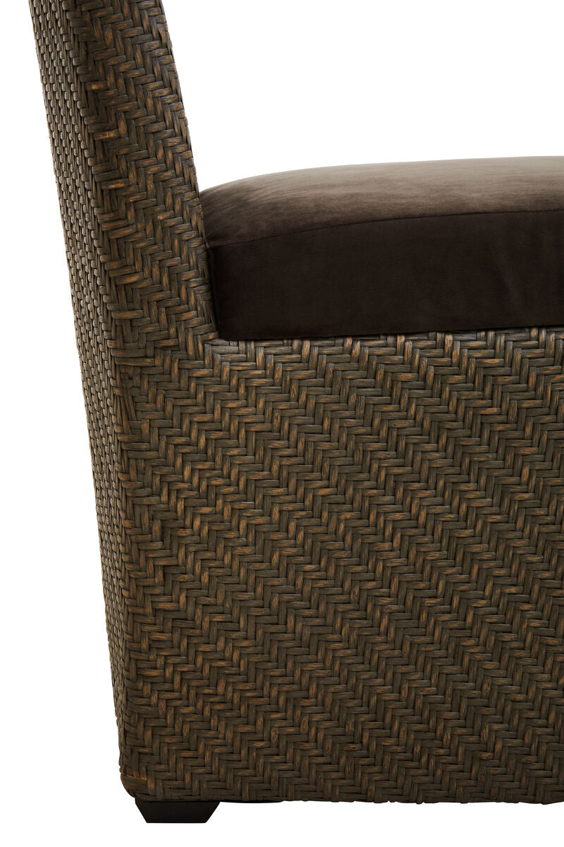 Taupe Large Velvet Dining Chair