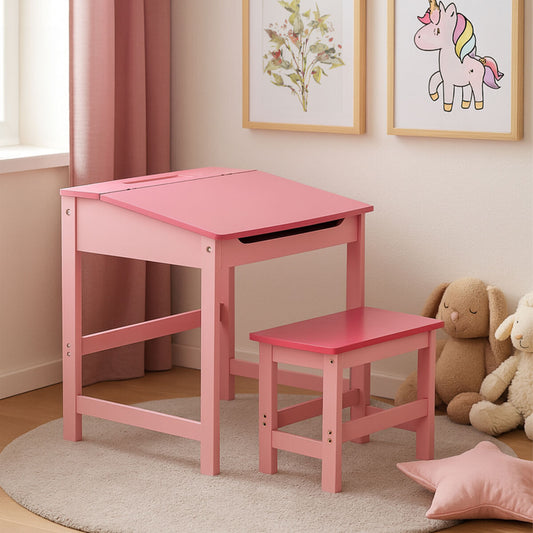 Jordan Childrens Pink Desk And Stool