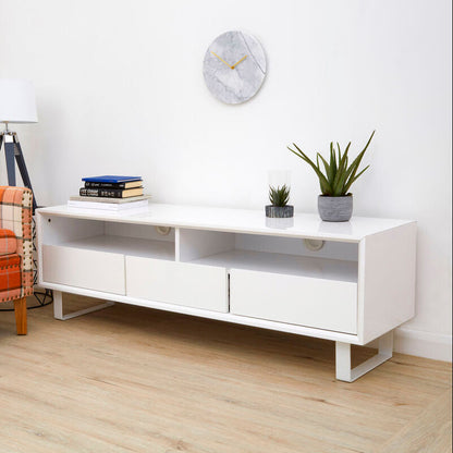 Moritz White High Gloss Media Cabinet