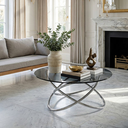 Cassy Smoked Glass Top Coffee Table