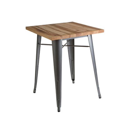 Aldgate Silver Table in Powder Coated Metal and Wood