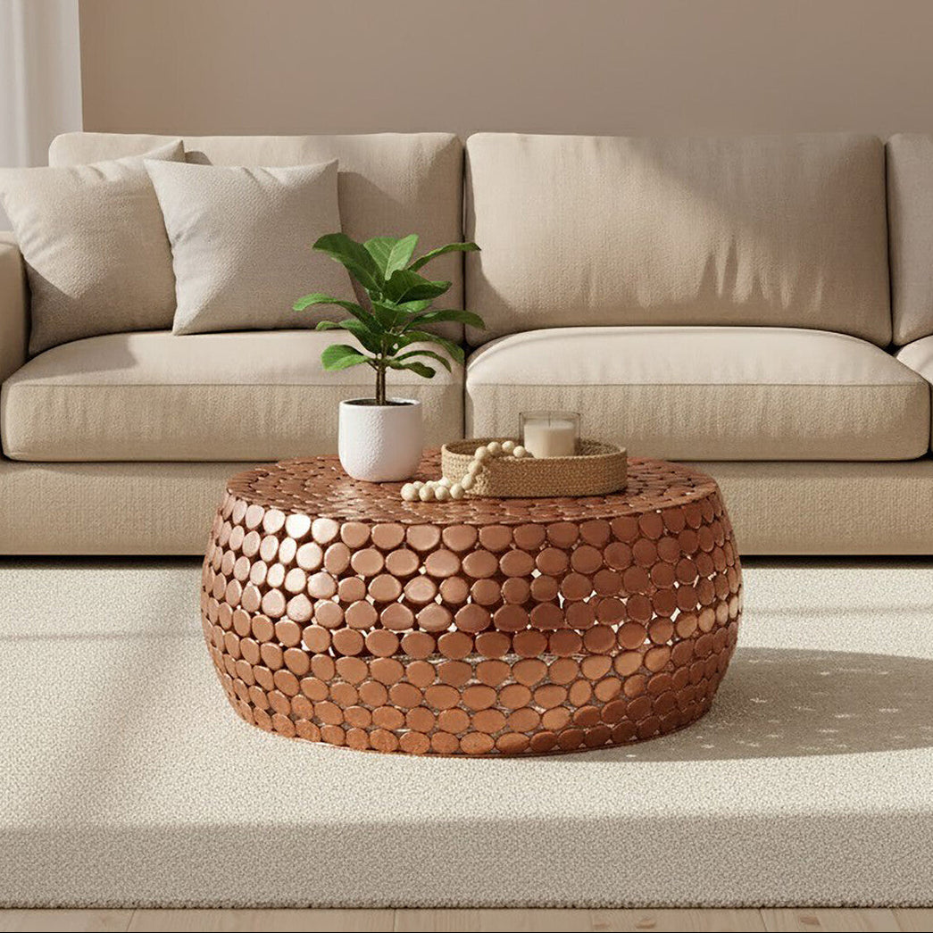 Templar Iron Pebble Design Coffee Table