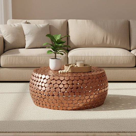 Templar Iron Pebble Design Coffee Table