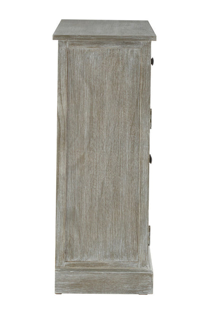 Heritage Grey Wash Lattice Door Cabinet