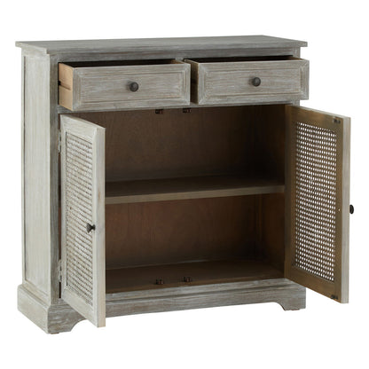 Heritage Grey Wash Lattice Door Cabinet