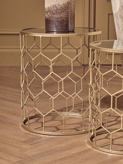 Arcana Set of Two Honeycomb Side Tables