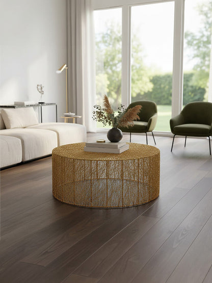 Templar Iron Coffee Table With Gold Finish