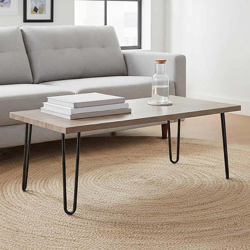 Borough Veneer Top and Metal Legs Coffee Table