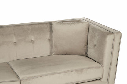 3 Seater Mink Velvet Sofa, Ferris