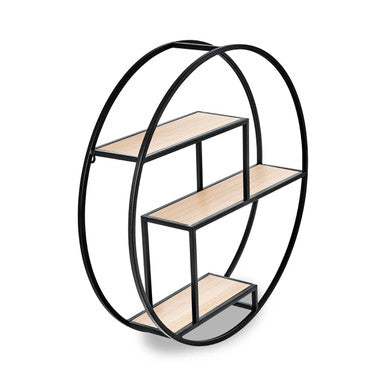 Brixton 3 Tier Round Metal Wall Shelf