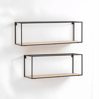 Brixton Set of 2 Cuboid Wall Shelf