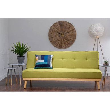 3 Seater Green Sofa Bed, Stockholm