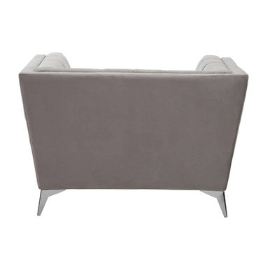 Hansa Grey Velvet Chair