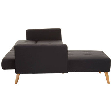 Black Linen Corner Sofas Bed, Hansa Hagen
