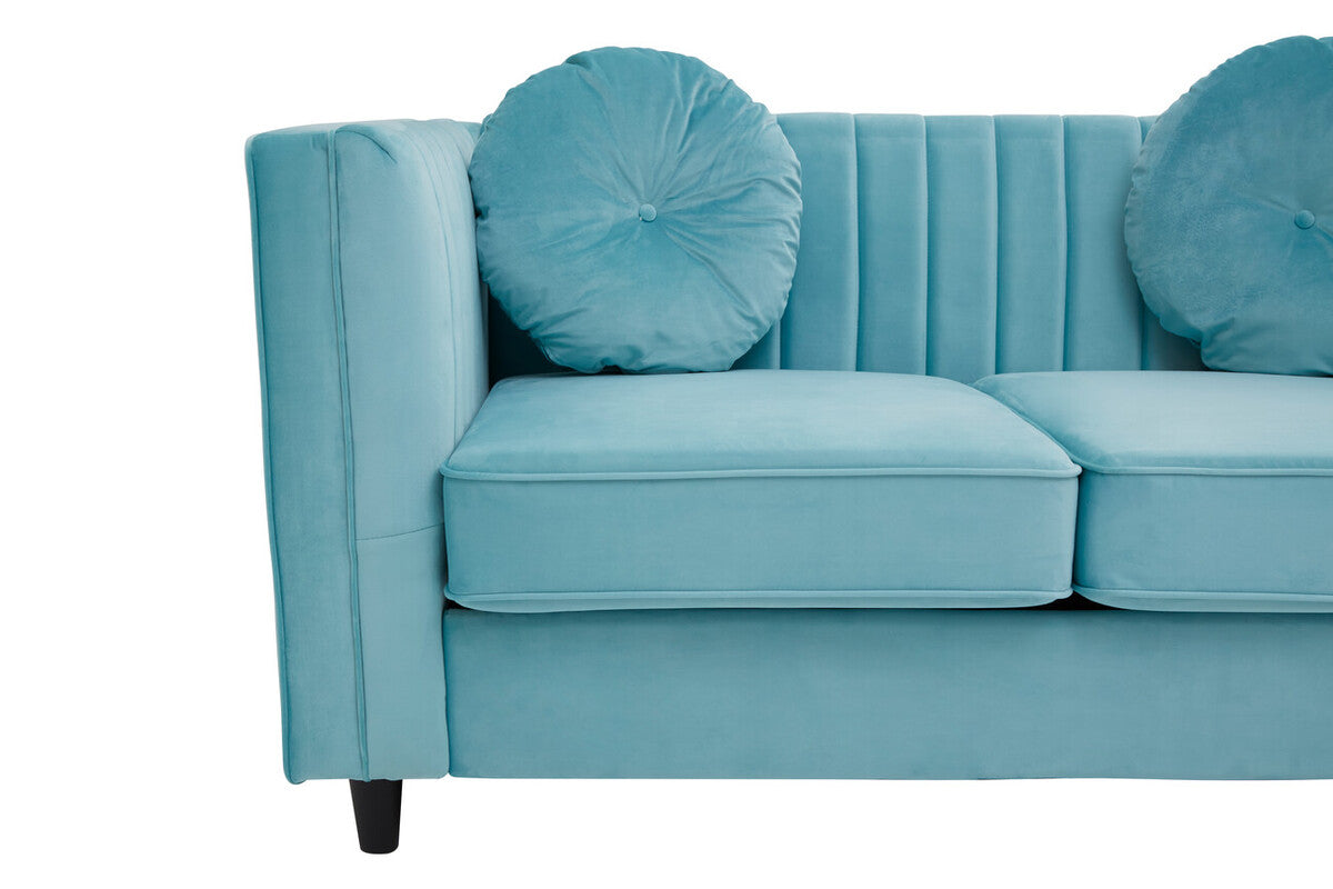 2 Seater Green Velvet Sofa, Farah