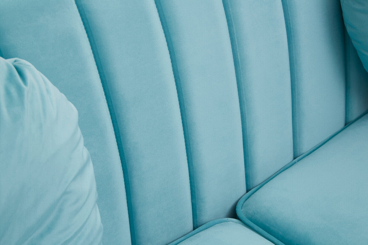 2 Seater Green Velvet Sofa, Farah