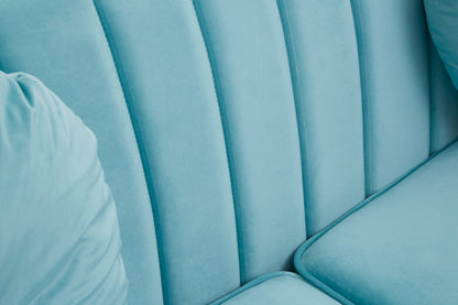 2 Seater Green Velvet Sofa, Farah