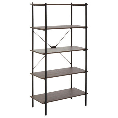 Bradbury Five Tier Dark Oak Shelf Unit