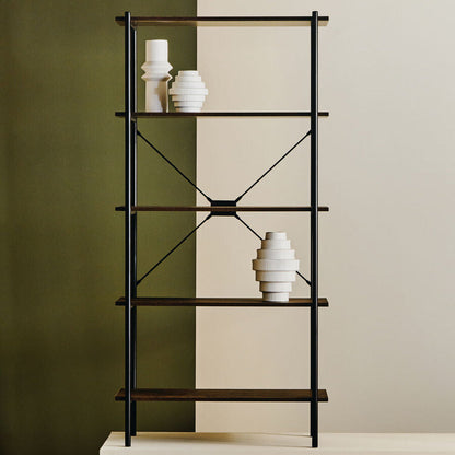 Bradbury Five Tier Dark Oak Shelf Unit