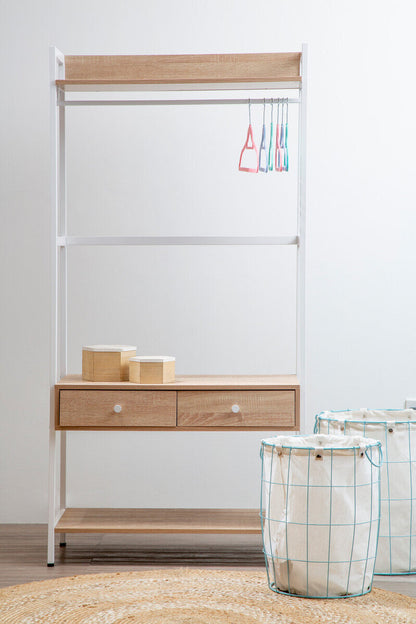 Bradbury Natural Oak Effect Open Wardrobe