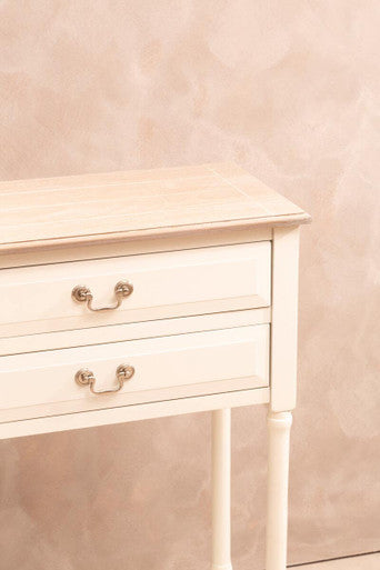 Heritage 4 Drawer White Console Table